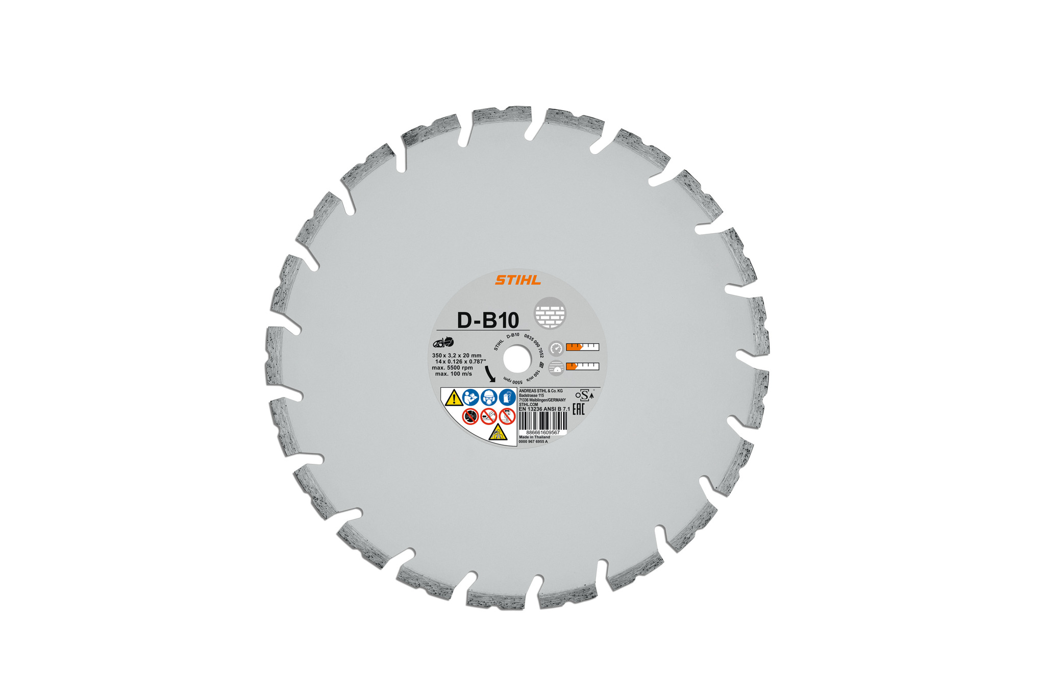 Disc de debitat diamantat, beton, D-B10, Ø 300mm/12"